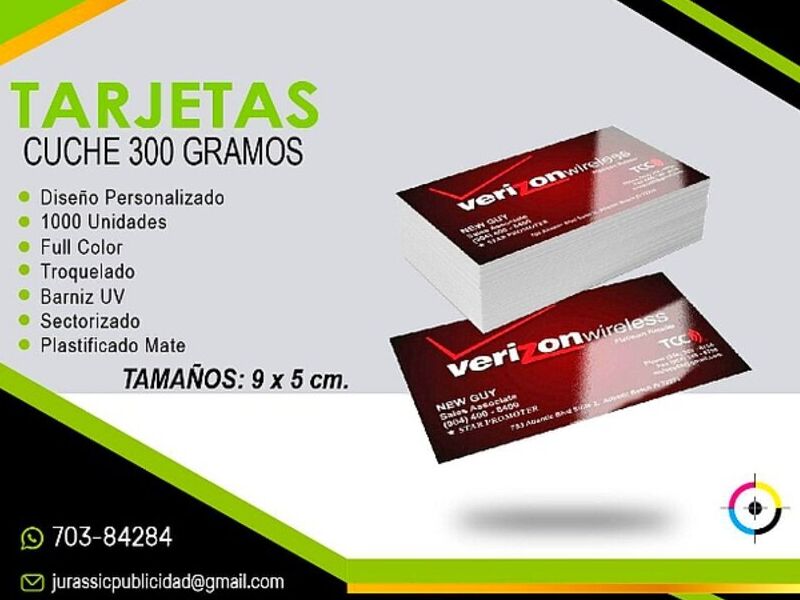 Tarjetas presentación Bolivia 
