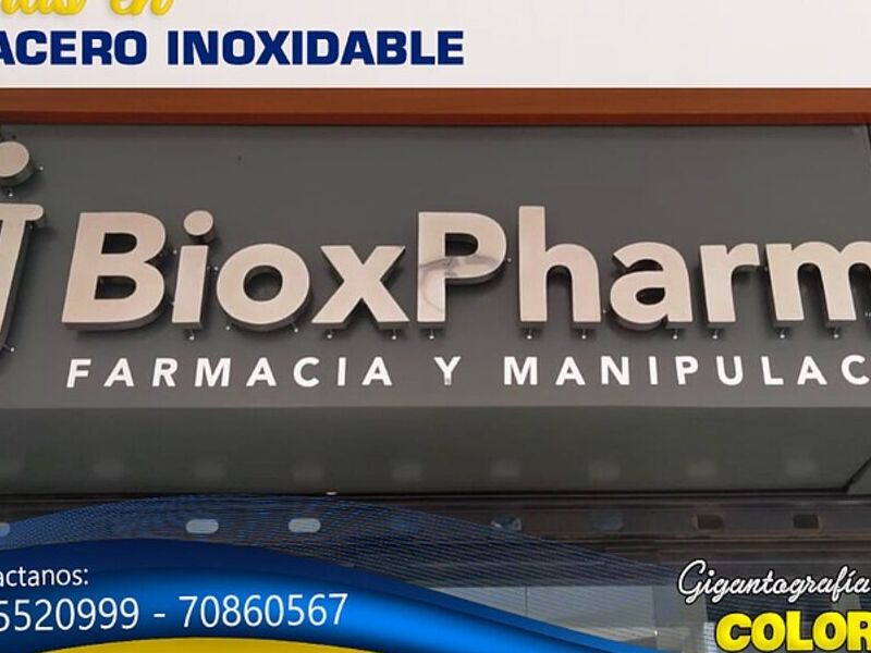 Letra acero inoxidable Bolivia 
