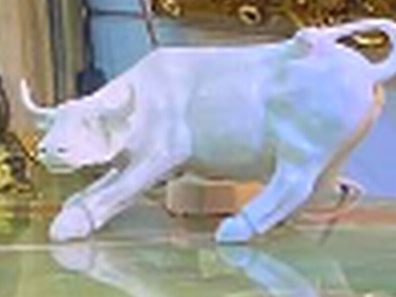 Adorno Decorativo Toro Blanco Beni