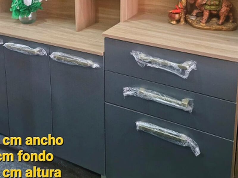 Estantería Inferior Gris Cocina Cochabamba