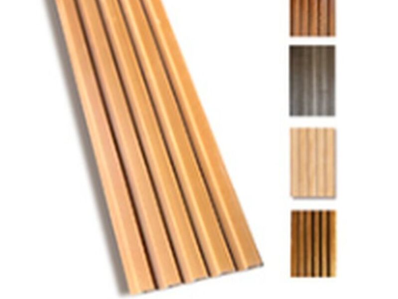 Ripado PVC nogal oscuro, nogal cenizo