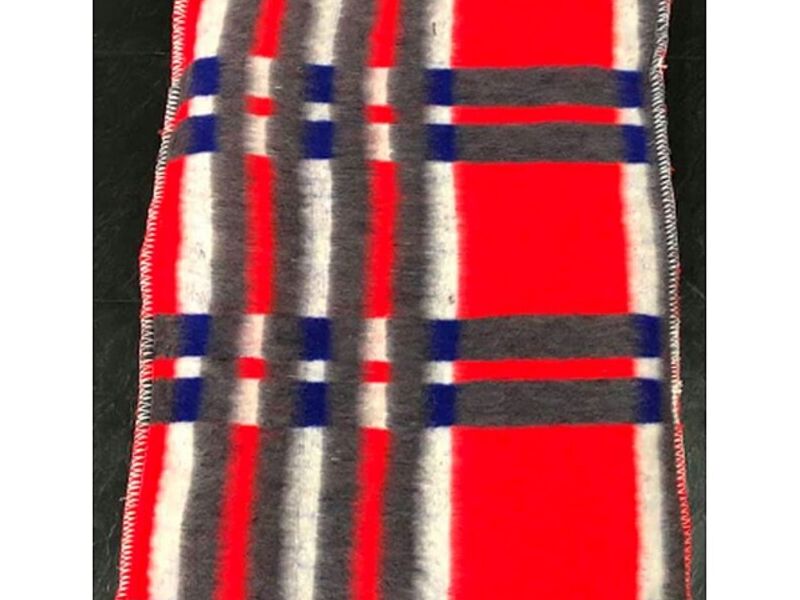 Cojín Rojo Líneas Bolivia