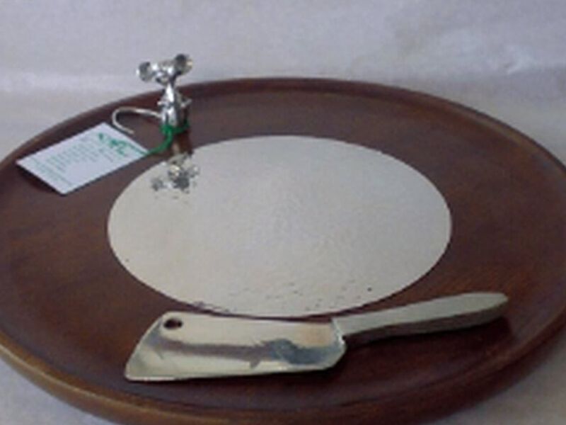 Quesera Redonda Madera Estaño Bolivia 