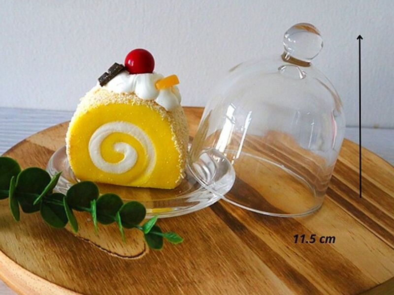 Cúpula con plato vidrio pequeña Santa Cruz
