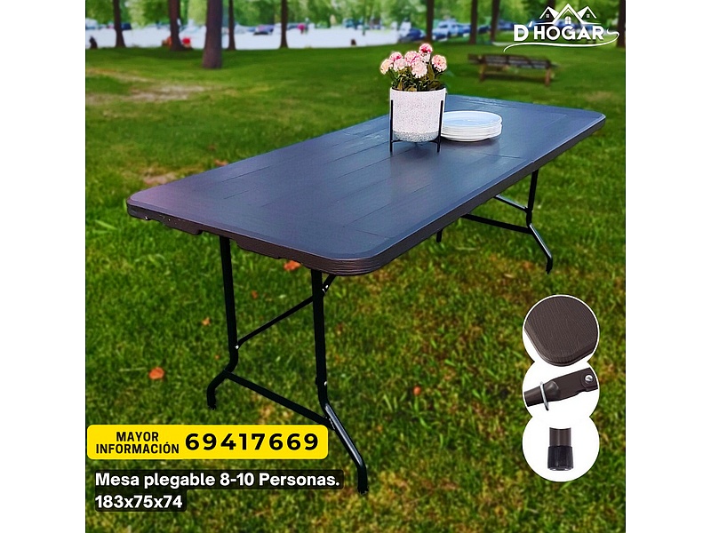 Mesa plegable negra Cochabamba