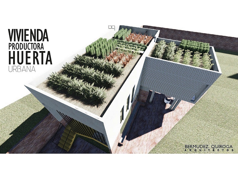 Construcción vivienda productora huertas Cochabamba