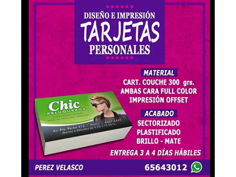 Tarjetas Personalizadas Bolivia 