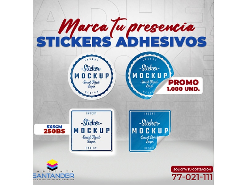 Stickers adhesivos Bolivia 