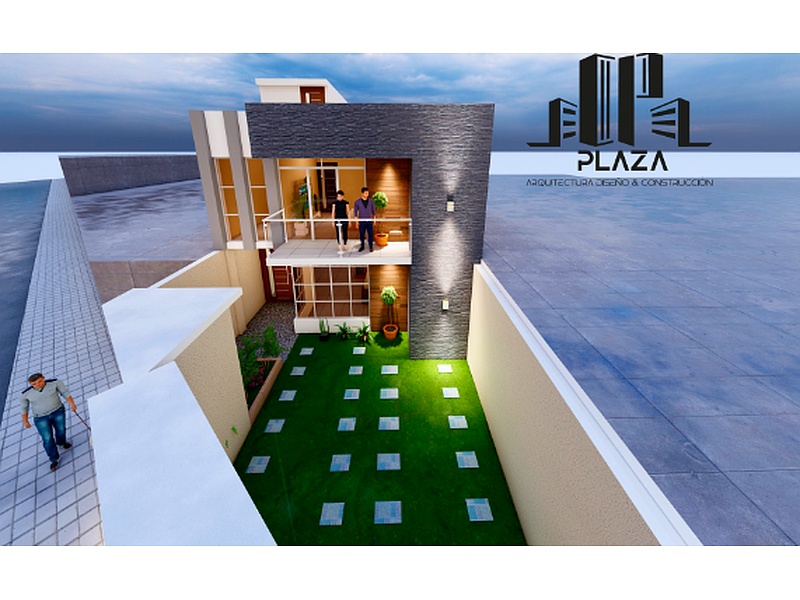 Vivienda patio rectangular Bolivia	