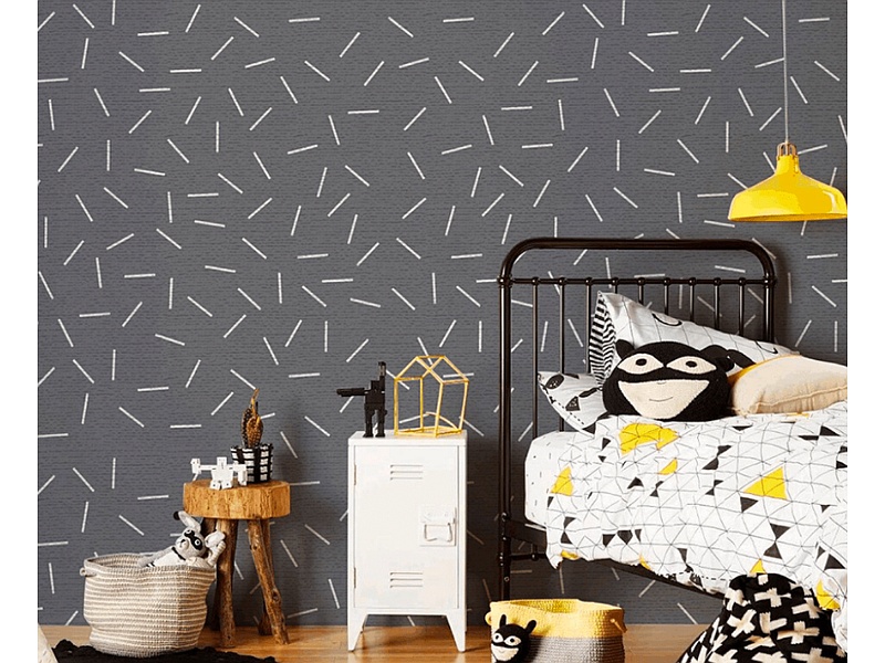 Papel Tapiz Lineas Negro Bolivia