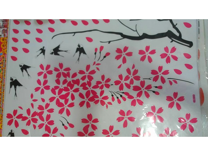 Sticker cerezo pájaros Bolivia