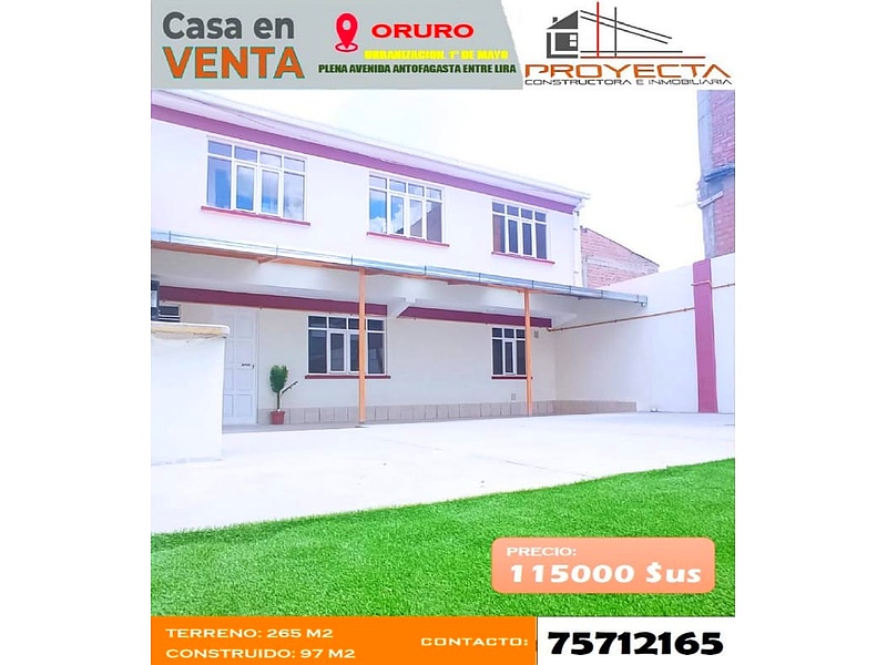 Venta de casa en Av. Antofagasta, Oruro