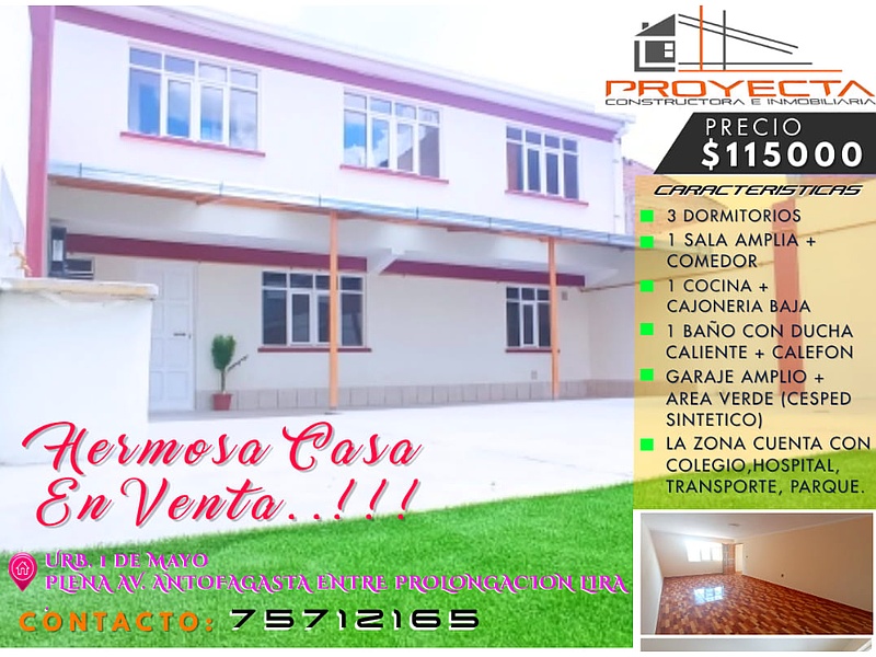 Casa Amoblada en venta, Oruro