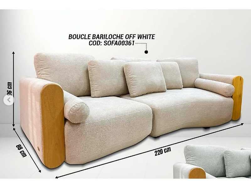 Sofa Moderno Wick blanco Bolivia