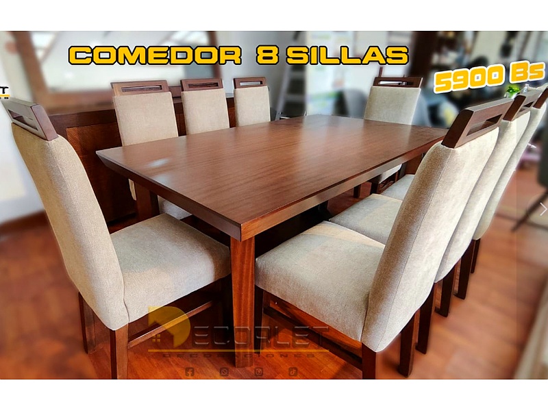 Sillas Comedor Tapizado Blanco La Paz Decorlet