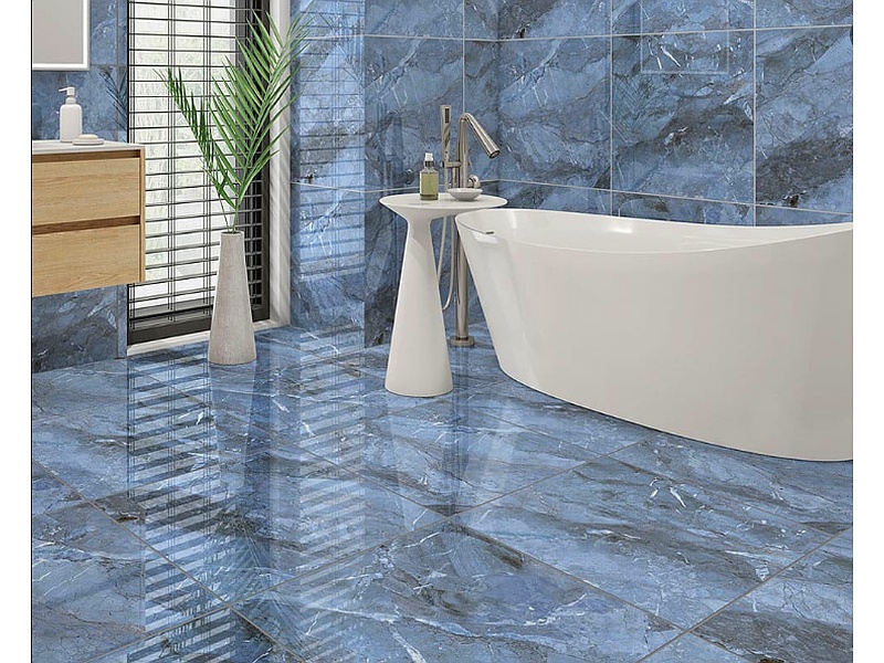 Cerámica de baño Azul La Paz