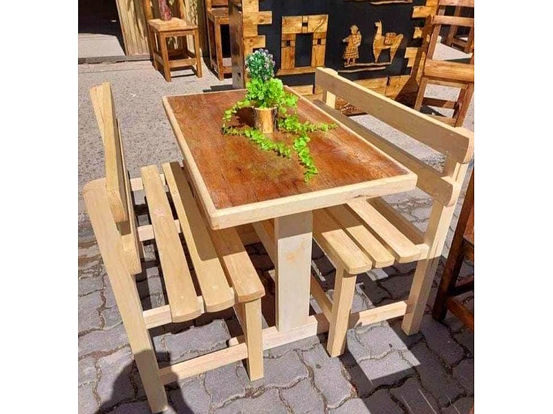 mesa de madera exterior La Paz Muebles para restaurante "Mueblek"