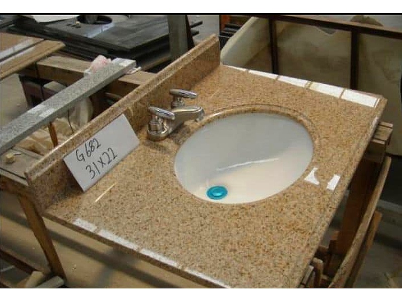 Lavabo de baño granito beige Santa Cruz