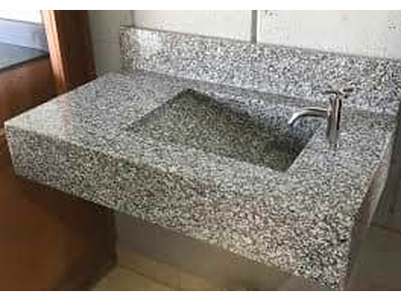 Lavabo de baño granito gris Santa Cruz