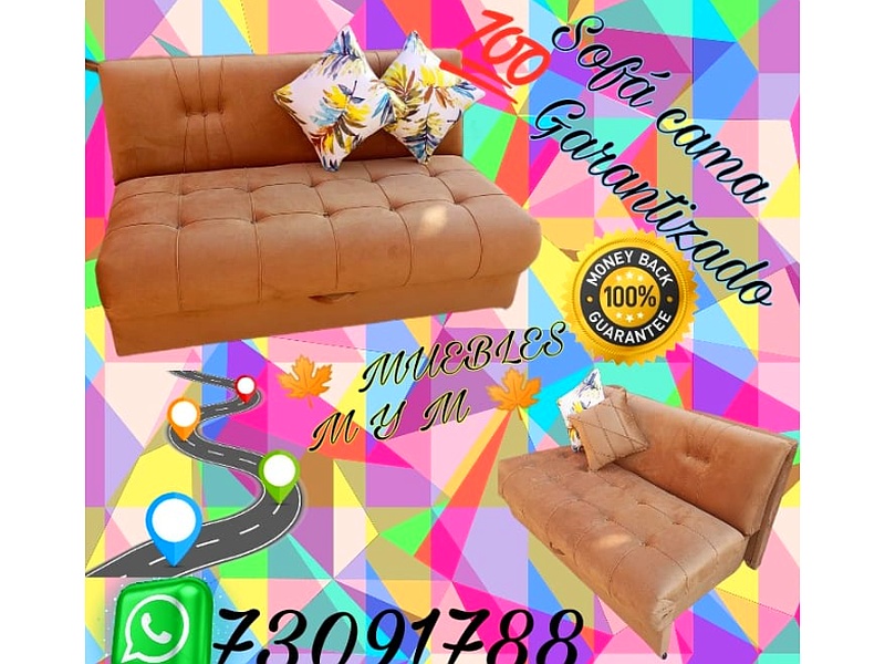 sofá cama café La Paz Muebles milmay
