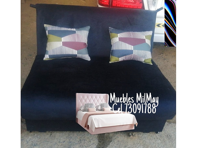 sofá cama azul marino La Paz Muebles milmay
