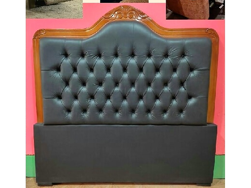 respaldo de cama gris La Paz Muebles"ZAMBRANA"