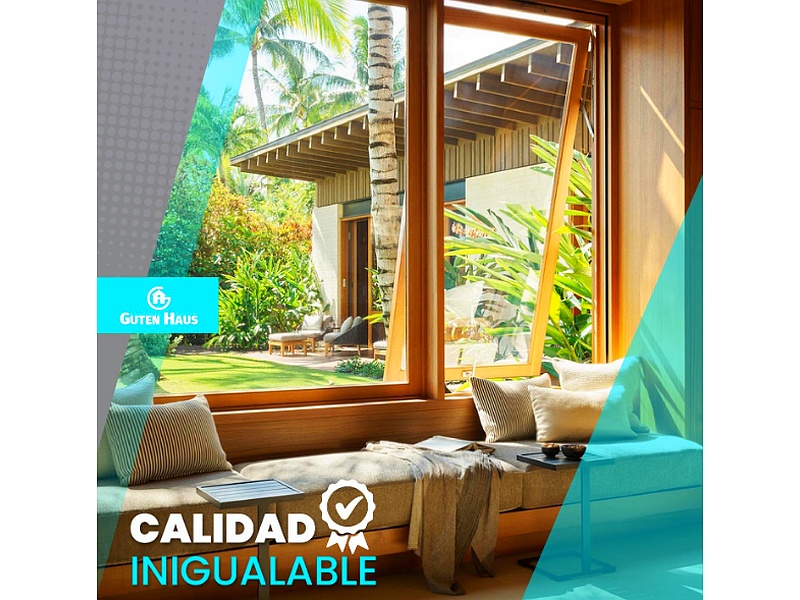 Ventana PVC nogal Santa Cruz