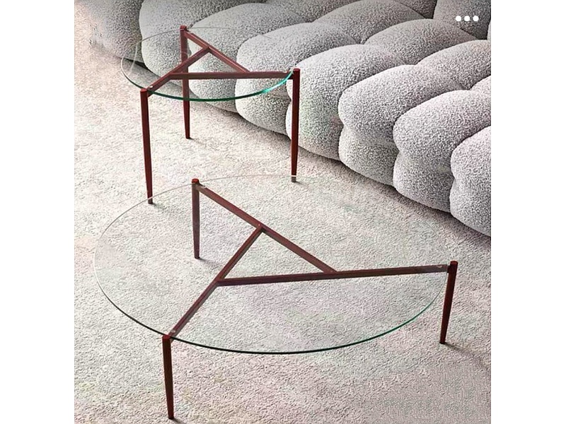 mesa de centro cristal Bolivia Muebles Metal
