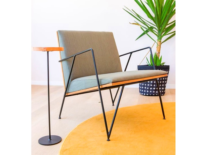 silla cojín gris Bolivia Muebles Metal