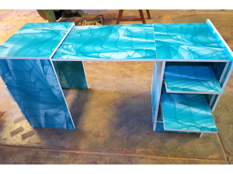 escritorio celeste Bolivia Muebles Rodríguez
