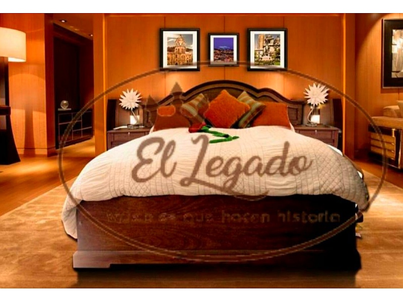Cama Moderna de madera Cafe Osc Bolivia