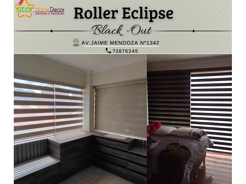 cortina roller blackout Sucre STAR HOME DECOR Sucre