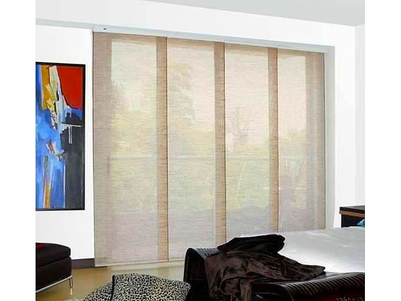 panel japonés beige Sucre Juan cortinas