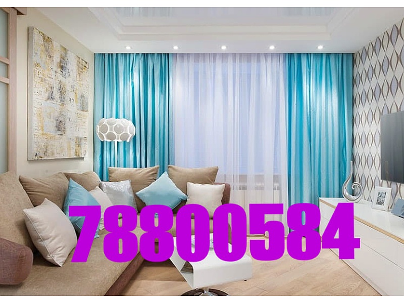 cortina doble celeste La Paz Cortinas Bellas