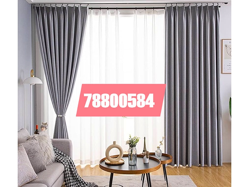 cortina doble gris La Paz Cortinas Bellas