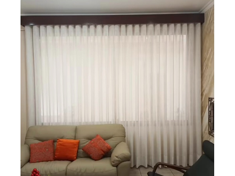 cortina blanca de sala Santa Cruz Cortinas RCV