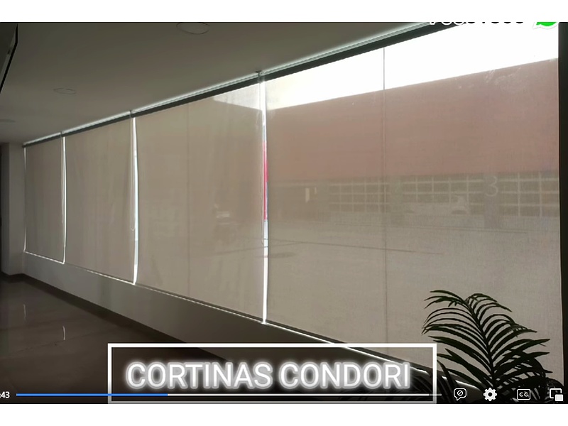 cortina roller color blanco Santa Cruz Cortinas Condori