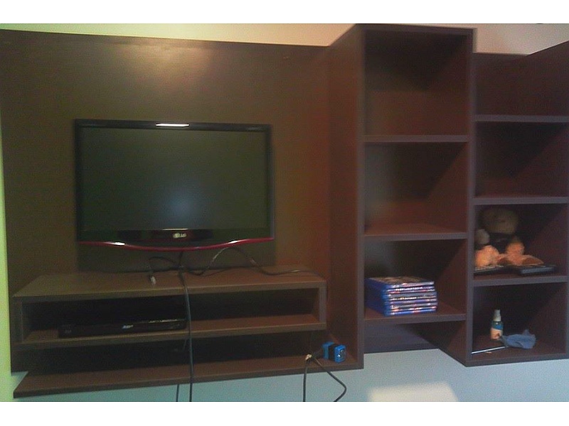 rack de tv nogal La Paz Rustika carpinteria bol.