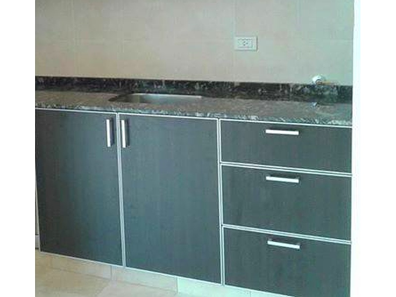 Mueble cocina melamina negro La Paz