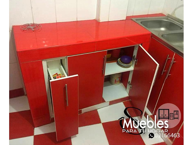 Mueble cocina rojo La Paz