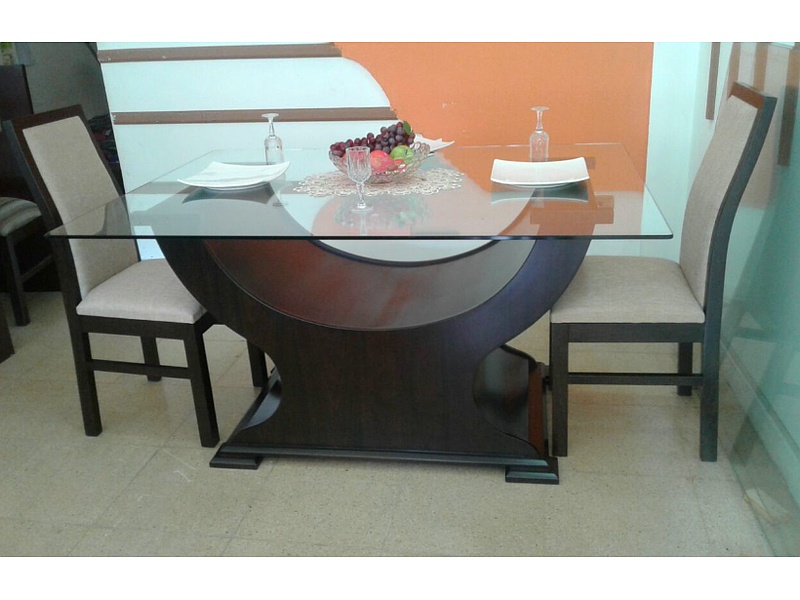 mesa de madera con cristal Cochabamba Carpinteria Jhonny