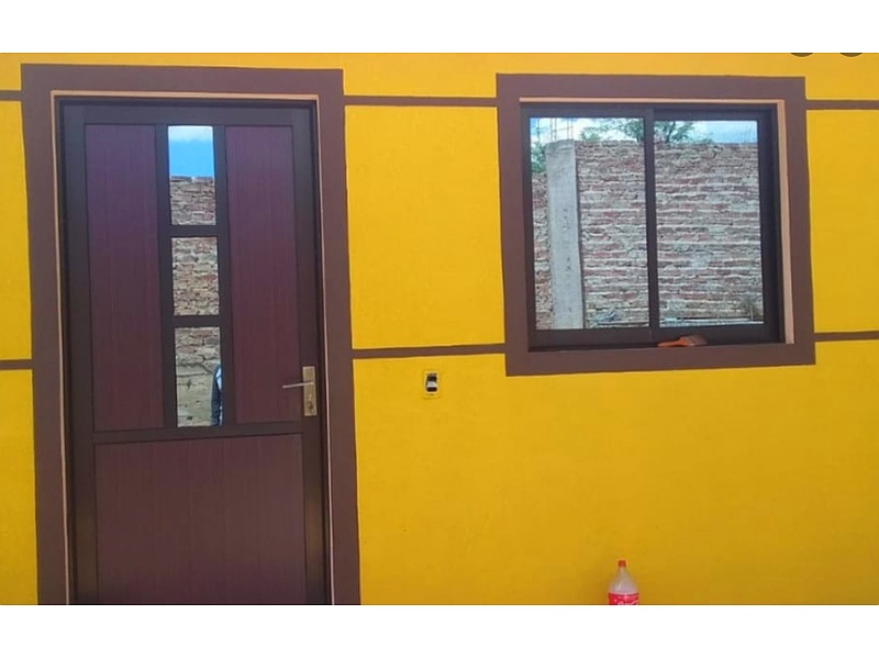 puerta de aluminio café Cochabamba Carpinteria De Aluminio Antartik