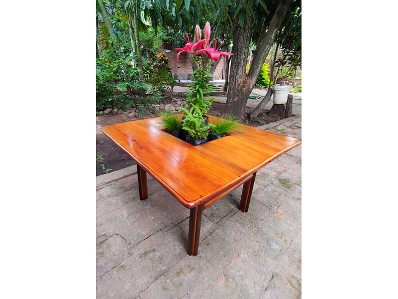 mesa de centro con espacio para planta Tarija MuebleriaDurán
