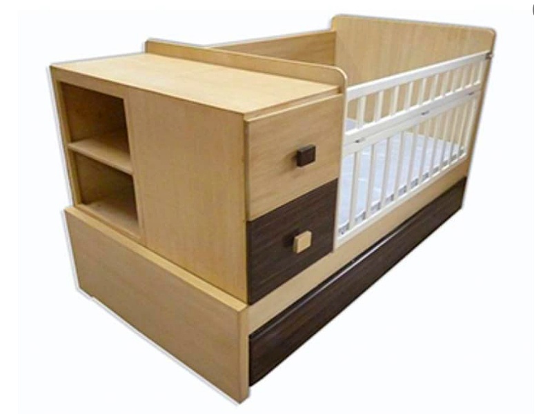 cuna color beige Santa Cruz Mueblería JJ