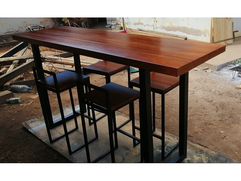 mesa alta de madera Santa Cruz Muebleria heredia
