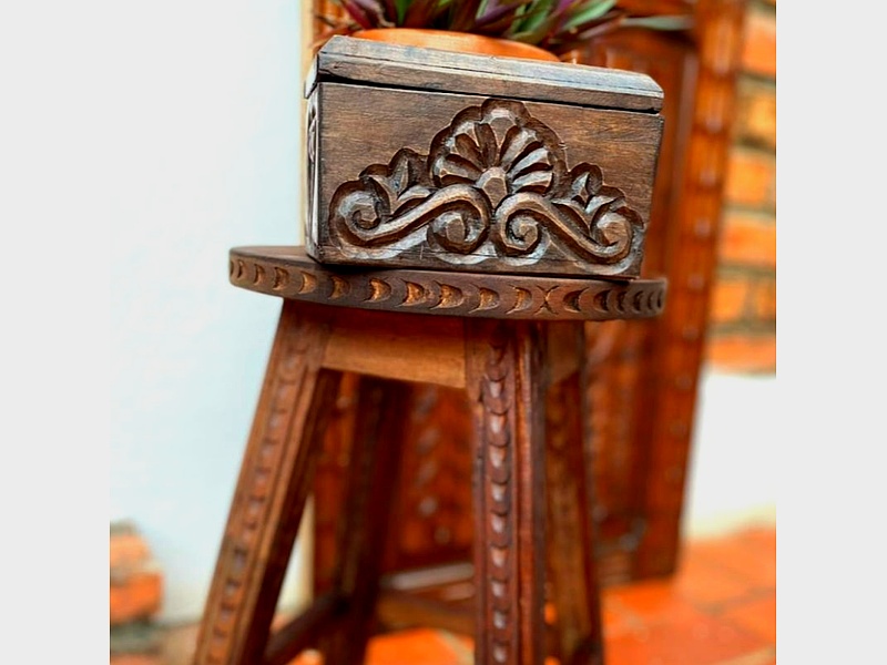 silla alta cafe madera bolivia