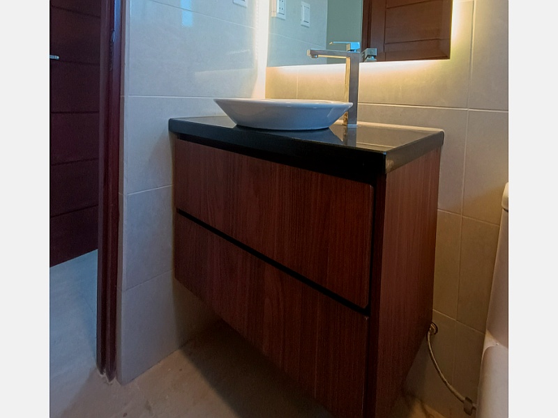 mueble baño beish madera bolivia
