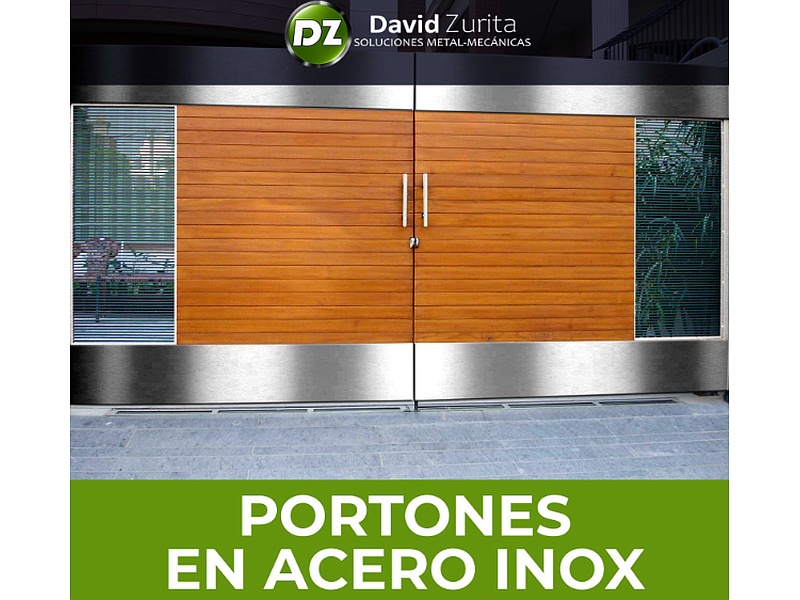 porton en acero inox Santa Cruz Estructuras Metálicas "DZ"