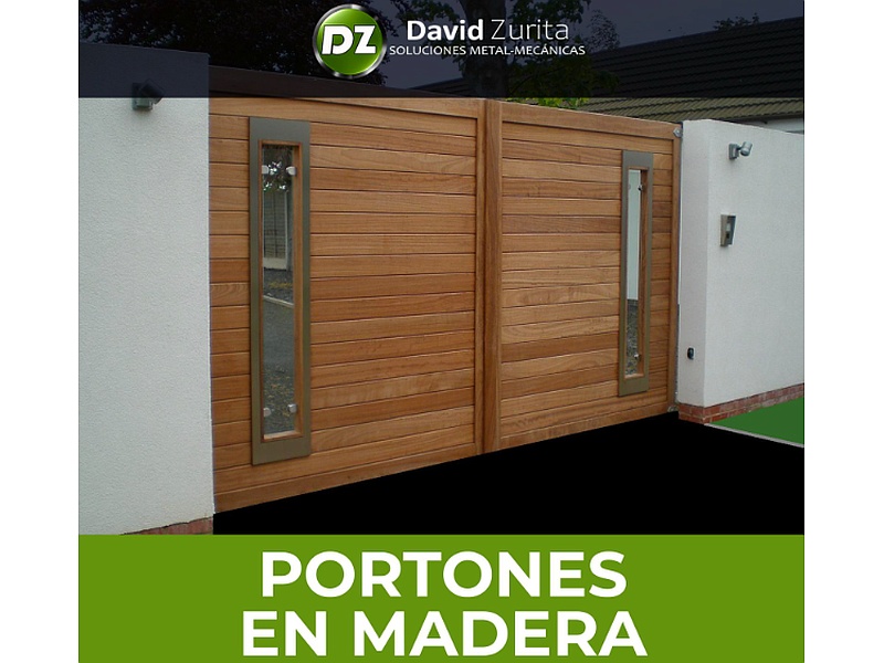 portón de madera Santa Cruz Estructuras Metálicas "DZ"