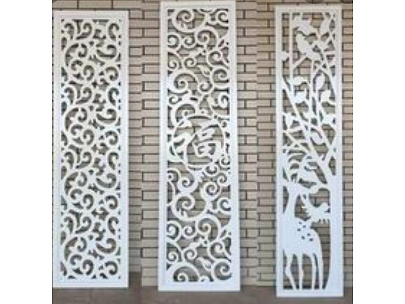 panel decorativo color blanco Santa Cruz Hierroplas Cortes Con Plasma Y Estructuras Metalicas